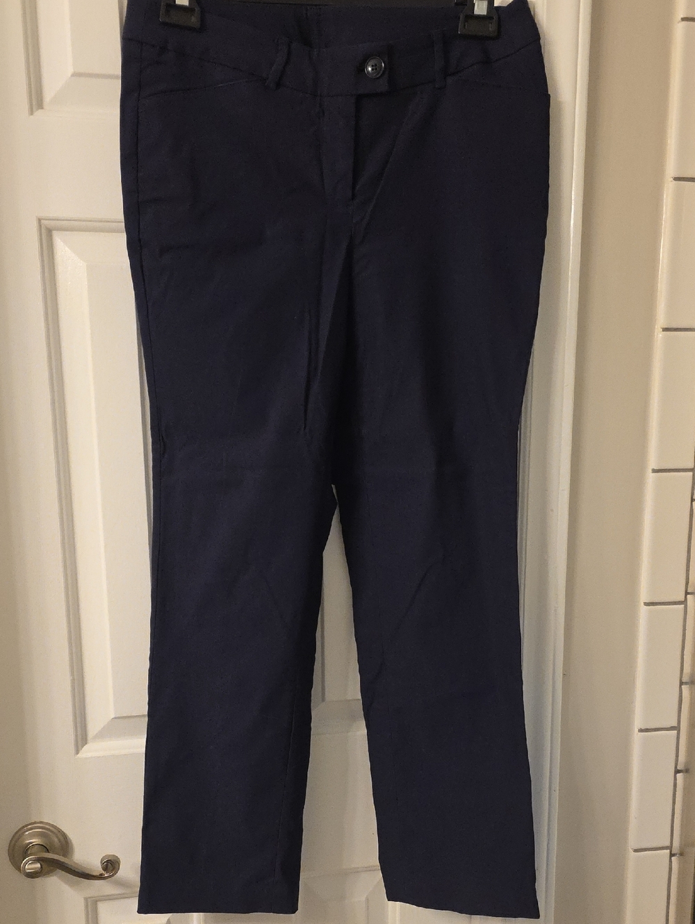 Lane Bryant Navy Straight-Leg Pants